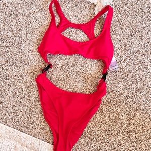Red One Piece Swimsuit